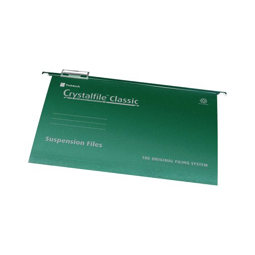 Rexel Crystalfile Classic Suspension File A4 Green (Pack of 50) 78045