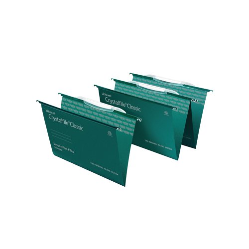 Rexel Crystalfile Classic Suspension File Foolscap Green (Pack of 50) 78046