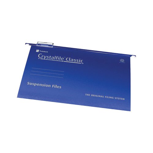 Rexel Crystalfile Classic Suspension File Foolscap Blue (Pack of 50) 78143