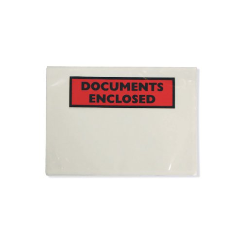 GoSecure Self Adhesive Document Envelopes A6 Documents Enclosed Text (Pack of 1000) 4302002 Packing List Envelopes TZ60377