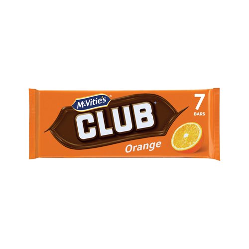 A crunchy biscuit coated in delightfully thick milk chocolate with a tangy orange cream centre, these Club Orange biscuits are a delicious snack for any time of day. Free from any artificial colours or flavours, these sweet treats are supplied in a pack of 7.