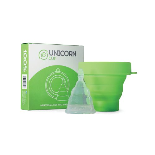 Unicorn Medical Grade Silicone Menstrual Cup/Sterilising Unit Grenn UniGreen | Unicorn Cup