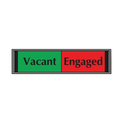 Sliding Sign Vacant/Engaged Self Adhesive V6DB/VE