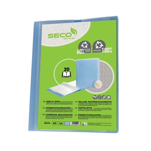 Seco Display Book 20 Pocket Blue DB20-BU