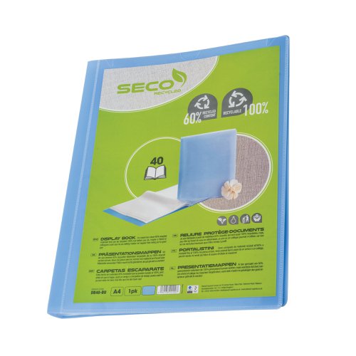 Seco Display Book 40 Pocket Blue DB40-BU