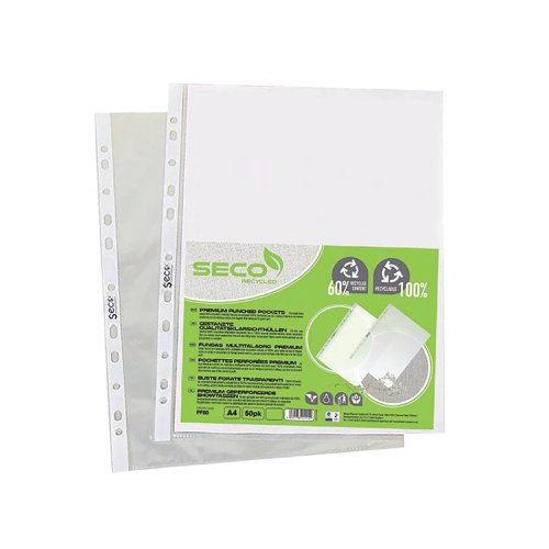 Stewart Superior Eco Biodegradable Punched Pocket A4 (50 Pack) PP80