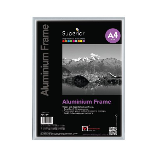 Seco Brushed Aluminium Frame 11mm A4 Silver ALA4-SV