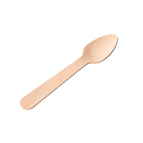 Economy Disposable Birch Wood Spoon 16cm (Pack of 100) F90222-0