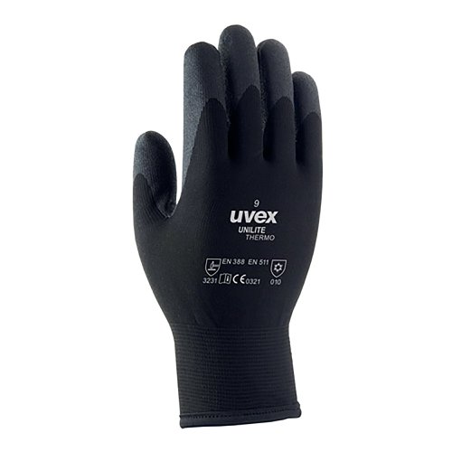 Uvex Unilite Thermo Gloves 1Pr Black 9 60593-09