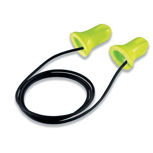 Uvex Hi-Com Corded Disposable Earplugs (Pack of 100) Green UV2112101