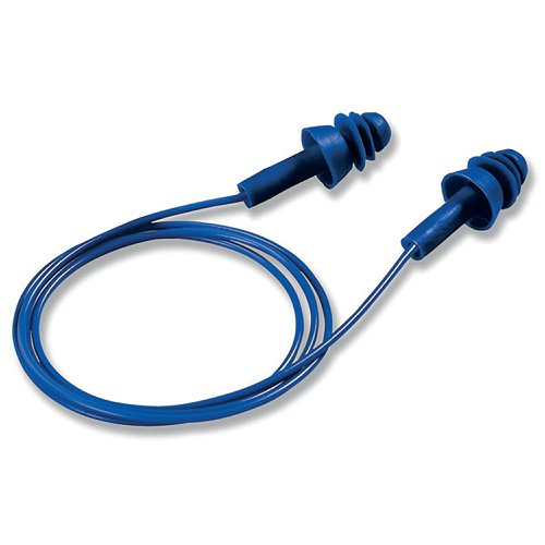 Uvex Whisper+ Detectable Earplug with Cord Blue (Pack of 50) UV2111239