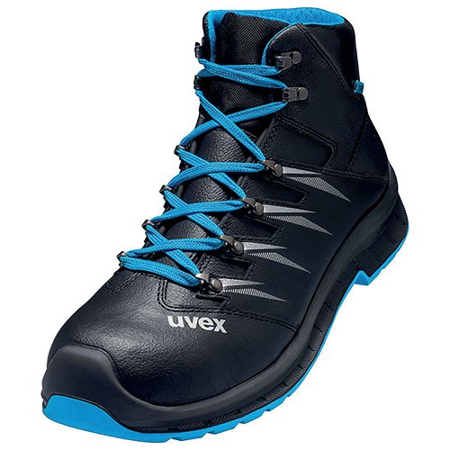 Uvex 2 Trend Safety S3 Steel Toe Cap Boot 1Pr Black/Blue 5 UV6935205