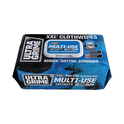 UltraGrime Pro Multiuse Infinity Plas Free Wipes XXL Pack of 100 5901