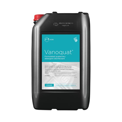 Evans Vanoquat Concentrated Quaternary Disinfect 5L Pack of 2 A038EEV2