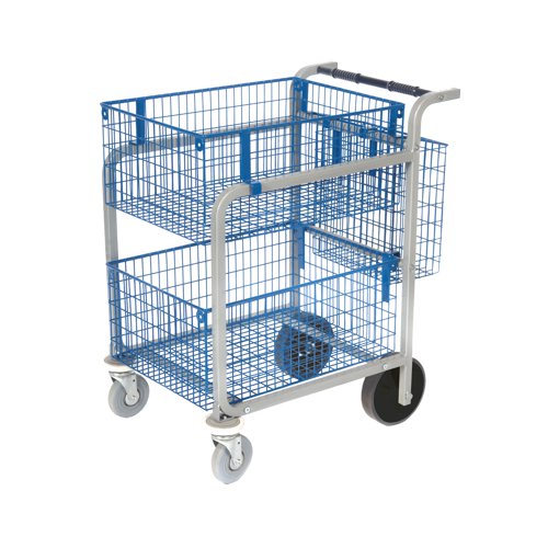 GoSecure Heavy Duty Mail Trolley 2 x Wire Baskets MT3 | Val-U-Mail