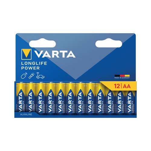 Varta Longlife Power is the most powerful of the Varta alkaline batteries. Developed especially for devices with high energy consumption. Stay independent with high performance battery power when using power hungry devices, such as remote controlled toys, computer equipment or LED flashlights.