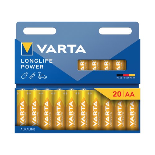 Varta Longlife AA Alkaline Battery 1.5V (Pack of 20) 4106101720