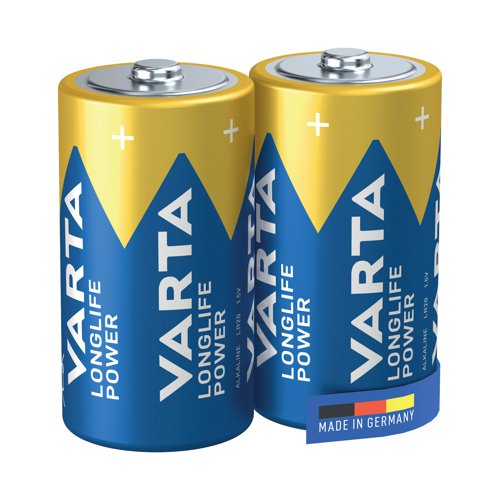 Varta Longlife Power is the most powerful of the Varta alkaline batteries. Developed especially for devices with high energy consumption. Stay independent with high performance battery power when using power hungry devices, such as remote controlled toys, computer equipment or LED flashlights.