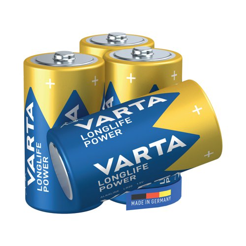 Varta Longlife Power is the most powerful of the Varta alkaline batteries. Developed especially for devices with high energy consumption. Stay independent with high performance battery power when using power hungry devices, such as remote controlled toys, computer equipment or LED flashlights.