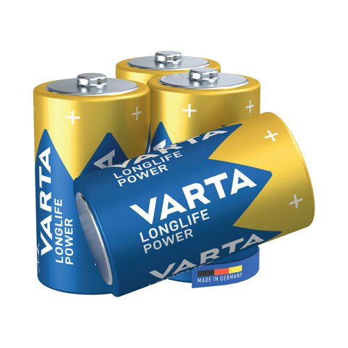 Varta Longlife Power is the most powerful of the Varta alkaline batteries. Developed especially for devices with high energy consumption. Stay independent with high performance battery power when using power hungry devices, such as remote controlled toys, computer equipment or LED flashlights.