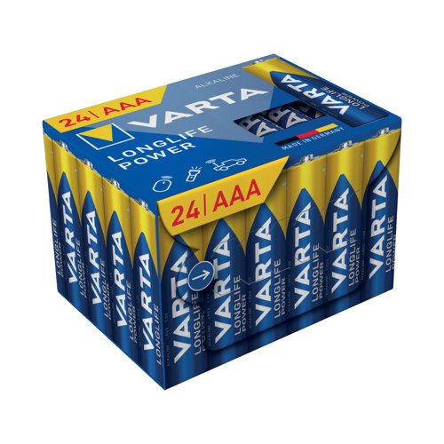 Varta Loglife Power AAA Alkaline Battery 1.5V (Pack of 24) 4903121134