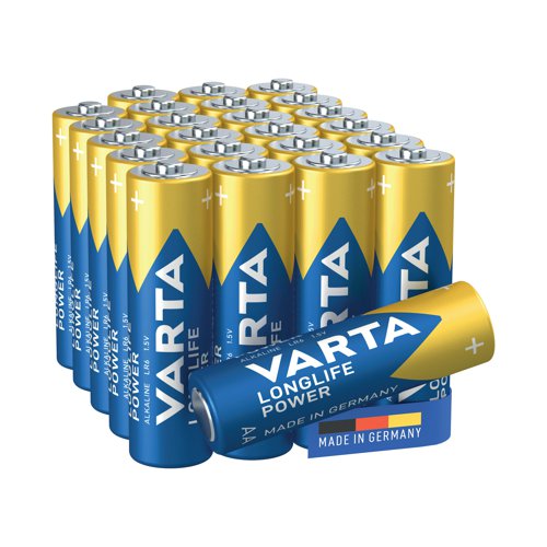 Varta Longlife Power is the most powerful of the Varta alkaline batteries. Developed especially for devices with high energy consumption. Stay independent with high performance battery power when using power hungry devices, such as remote controlled toys, computer equipment or LED flashlights.