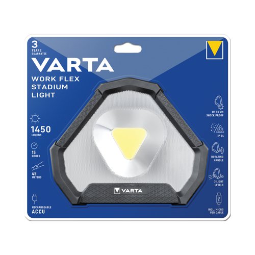 Varta Work Flex Stadium Rechargeable Light 1450 Lumens 18647101401