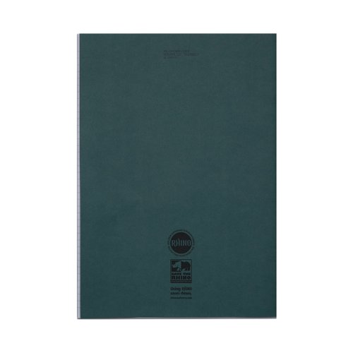 Rhino Exercise Book 8mm Ruled A4 Plus Dark Green (Pack of 50) VC08724