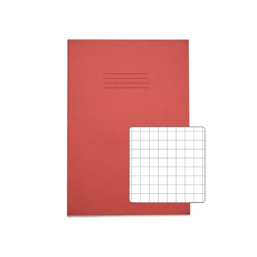 Rhino Exercise Book 64 Page S10 A4 Red (Pack of 50) VC12595