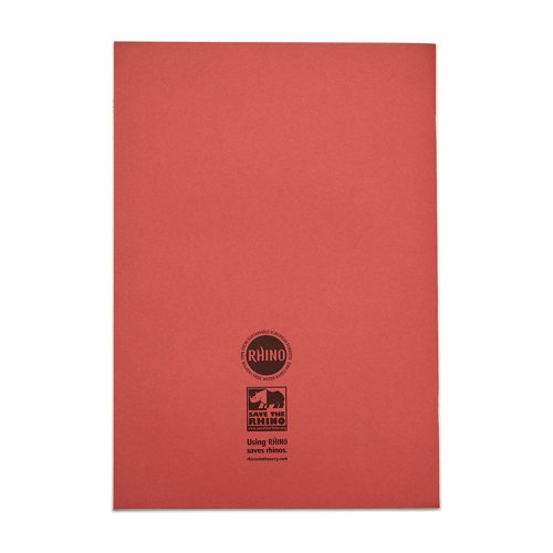 Rhino Exercise Book 64 Page S10 A4 Red (Pack of 50) VC12595