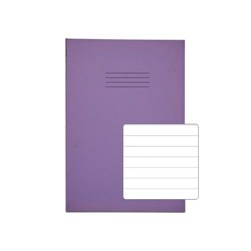 Rhino Exercise Book 48 Page F12 A4 Purple (Pack of 100) VEX681-107-8