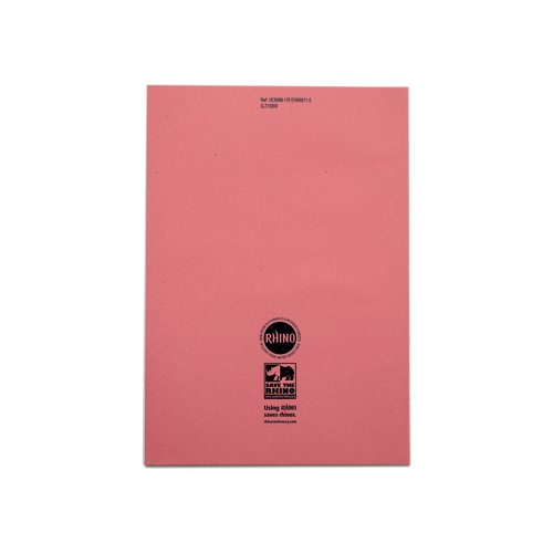 Rhino Exercise Book 80 Page F8M A4 Pink (Pack of 50) VEX668-115-6