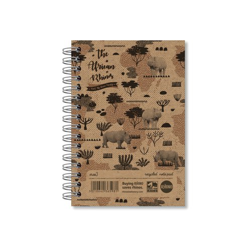 Rhino Wirebound Notebook 200 Pages 7mm Ruled A6 (Pack of 6) SRSE3