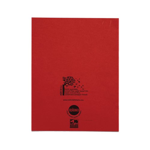 Rhino Exercise Book 80 Page S5 9x7 Red (Pack of 100) VEX554-382-6