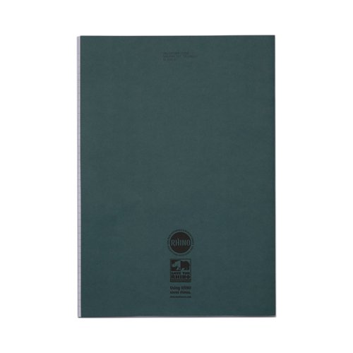 Rhino Exercise Book 80 Page F8M A4+ Dark Green (Pack of 50) VDU080-227-2