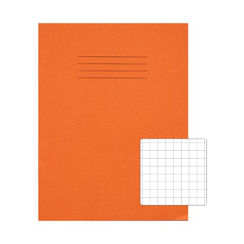 Rhino Exercise Book 10mm Square 80P 9x7 Orange (Pack of 100) VC46834