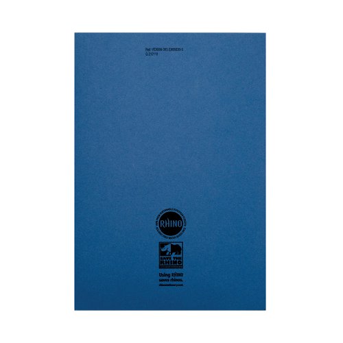 Rhino Exercise Book 64 Page F8M A4 Dark Blue (Pack of 50) VEX677-1085-6