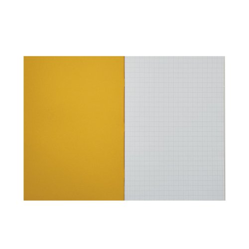 Rhino Exercise Book 10mm Square 64P A4 Yellow (Pack of 50) VC48405