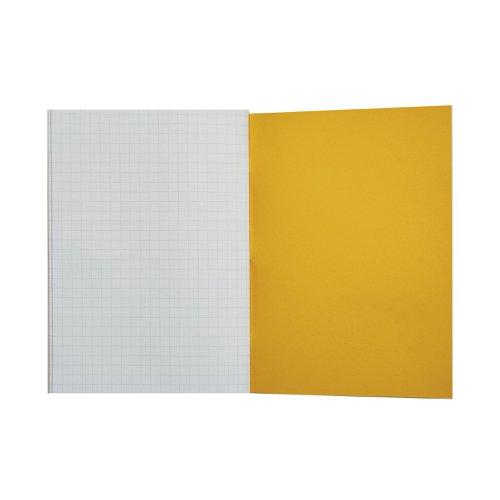 Rhino Exercise Book 10mm Square 64P A4 Yellow (Pack of 50) VC48405