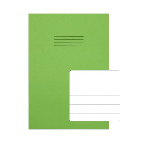 Rhino Exercise Book 15mm/Plain 64 Pages A4 Green (Pack of 50) VC48412