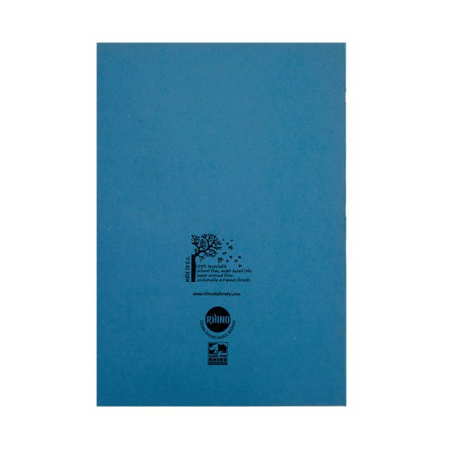 Rhino Exercise Book 7mm Square 80P A4 Light Blue (Pack of 50) VC48418