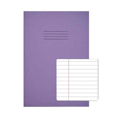 Rhino Exercise Book 8mm Ruled 80 Pages A4 Purple (Pack of 50) VC48471