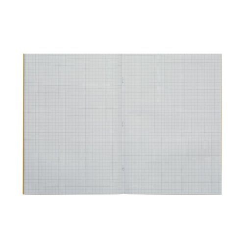 Rhino Exercise Book 5mm Square 80 Pages A4 Yellow (Pack of 50) VC49676