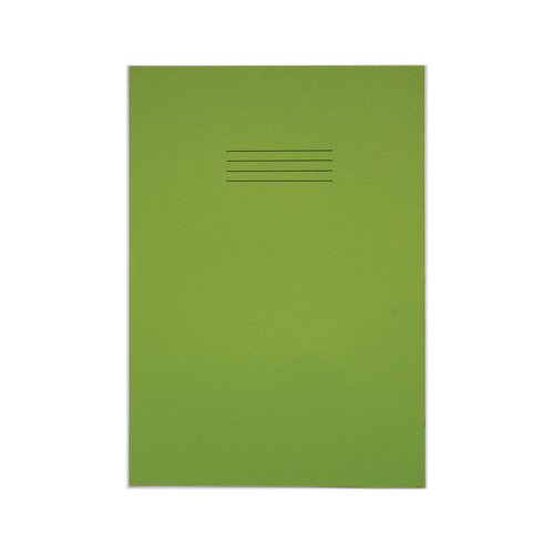 Rhino Exercise Book 8mm Ruled with Margin 80 Pages A4+ Light Green (Pack of 50) VDU080-238-6