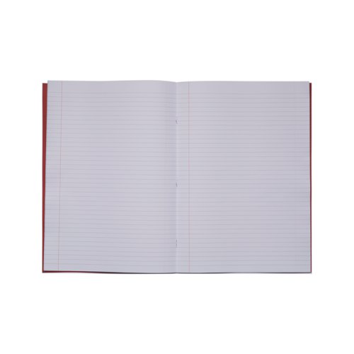 Rhino Exercise Book 8mm Ruled with Margin 80 Pages A4+ Red (Pack of 50) VDU080-200-4