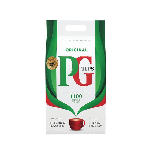 Enjoy a refreshing, flavourful and full-bodied cup of tea with these One Cup Square tea bags from PG Tips. Simply infuse for 1 - 2 minutes and enjoy black, or with a splash of milk for a delicious cup of tea, any time of the day. Certified with Rainforest Alliance, for peace of mind that tea workers and their families are treat fairly, this pack contains one box of 1100 tea bags.