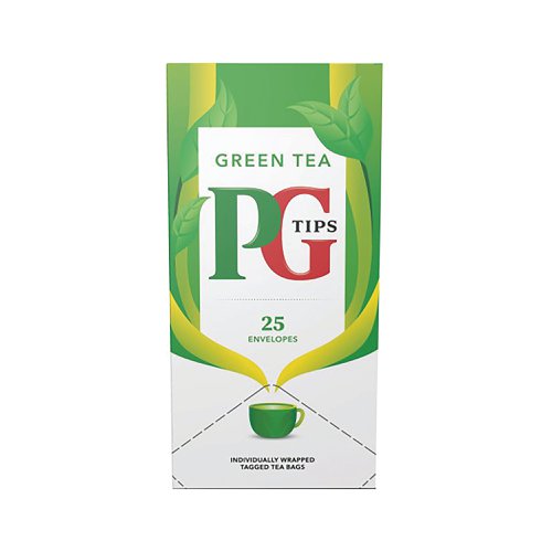 This flavourful tea from PG Tips contains a special blend of pure green tea which is light and refreshing. Simply infuse for 1 - 2 minutes and enjoy a delicious and refreshing cup of tea, any time of the day. Each tagged tea bag provides just the right amount for a single cup. This pack contains 25 tea bags.