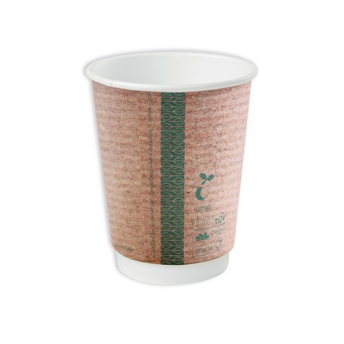 Vegware Cup 12oz Double Wall Kraft Brown (Pack of 500) VDW-12