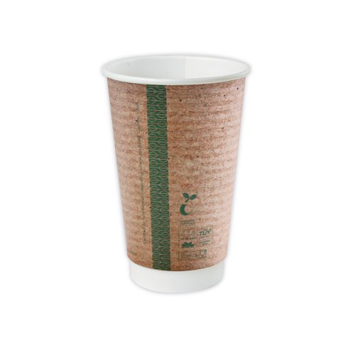 Vegware Cup 16oz Double Wall Kraft Brown (Pack of 400) VDW-16