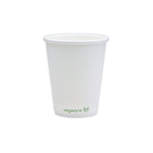 Vegware Hot Cup 8oz Single Wall White (Pack of 1000) LV-8 | vegware